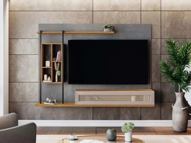 Painel Suspenso Compacto P/TVs Até 60 Polegadas Lançamento. Produtos Direto da Fábrica! - Foto 2