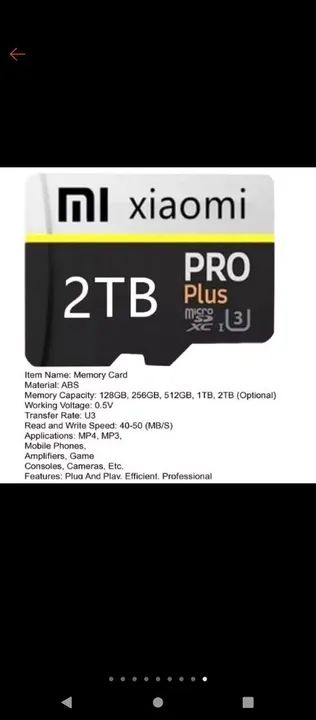 Cartão de Memória Xiaomi 2TB PRO Plus64407624448897121