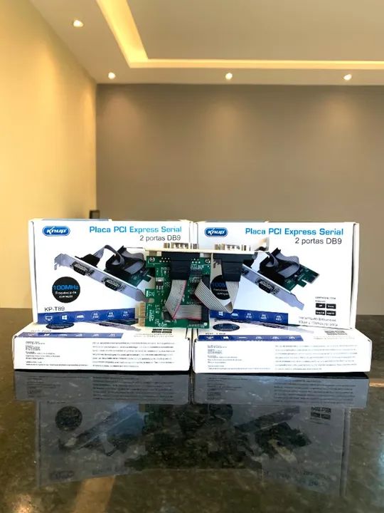 Placa Pci Express Serial 2 Portas Db9 50bps A 16mbps 100mhz. - Foto 2