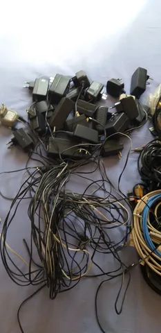 Cabos e fontes diversas, para eletrônica e informática, novos e seminovos, a p - Foto 4