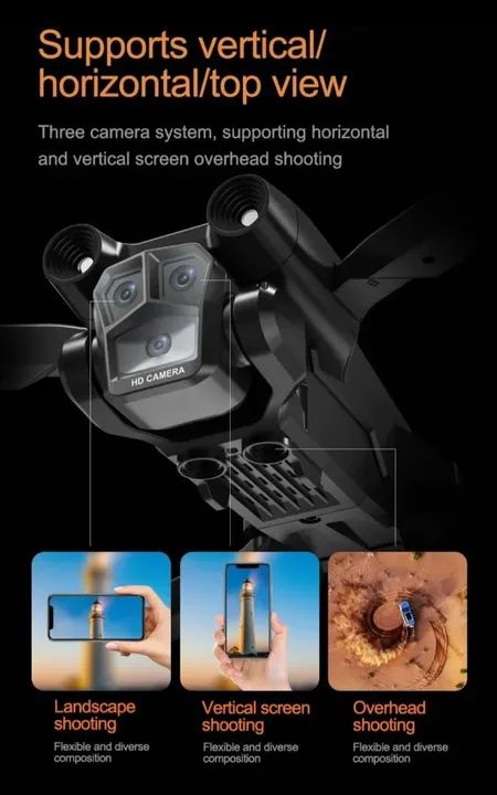 Drone H12 com 2 Câmera - Foto 3