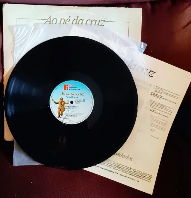 Lp Disco de Vinil Gospel Evangélico Paulo Moreira Ao Pé Da Cruz - raro - com encarte - Foto 3