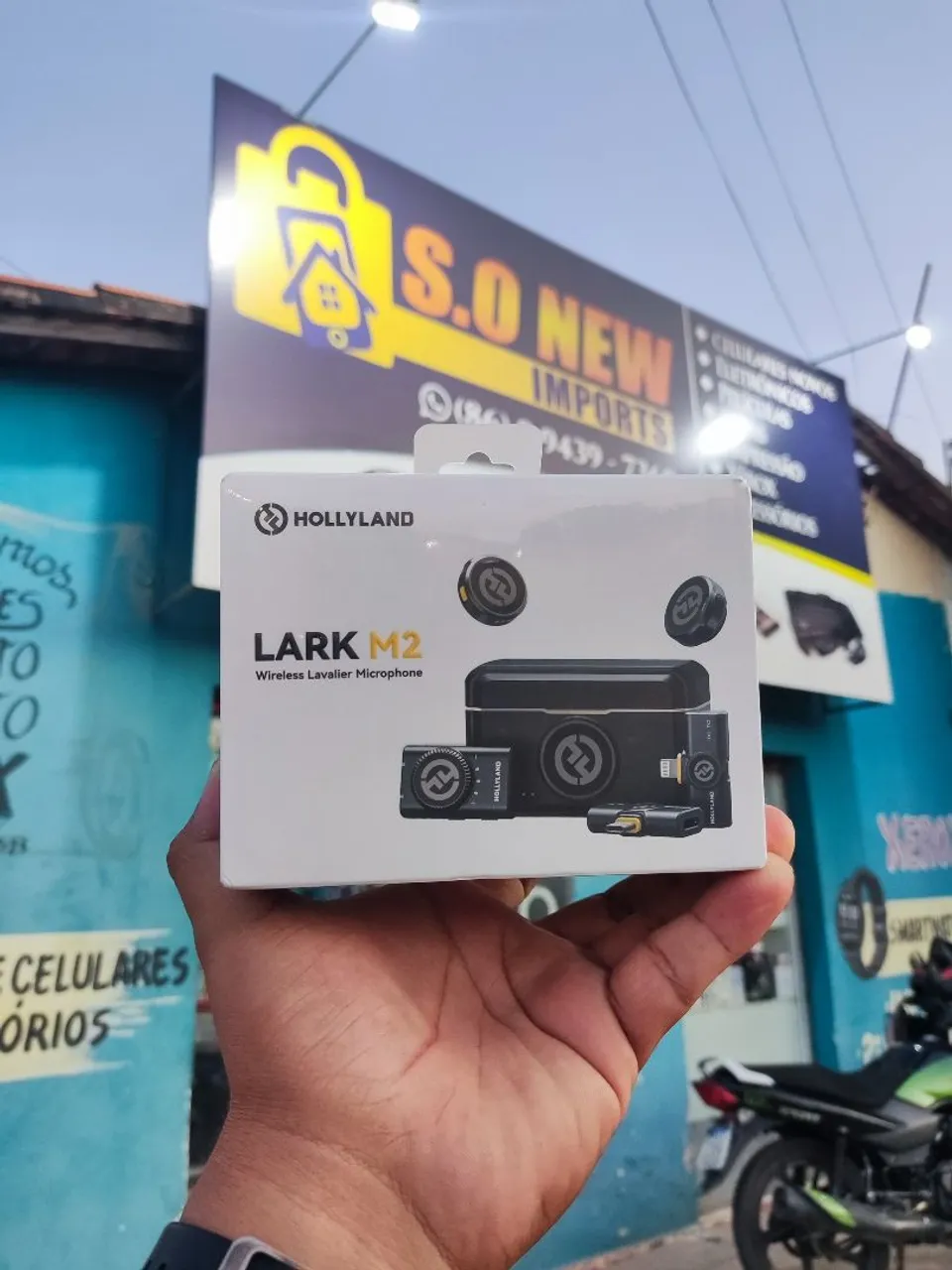 Microfone duplo Sem Fio Hollyland Lark M2 combo