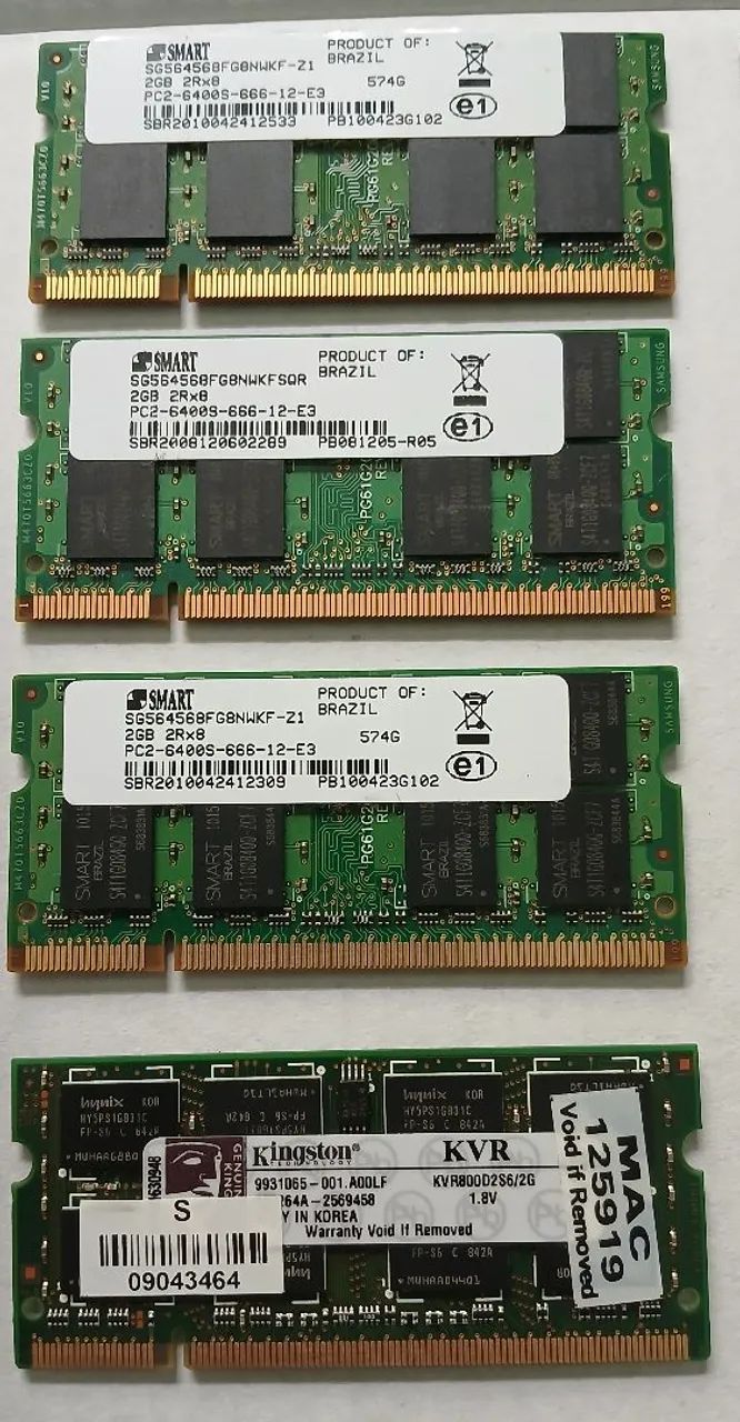 Memória ddr2 e ddr3 2g notebook  - Foto 2