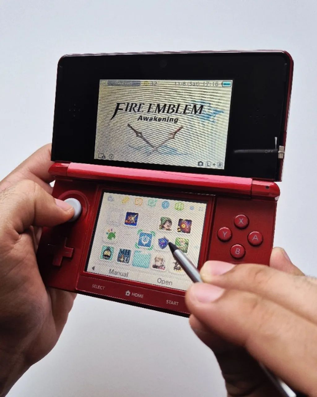 Nintendo 3DS Vermelho Desbloqueado 128Gb Seminovo - Foto 6