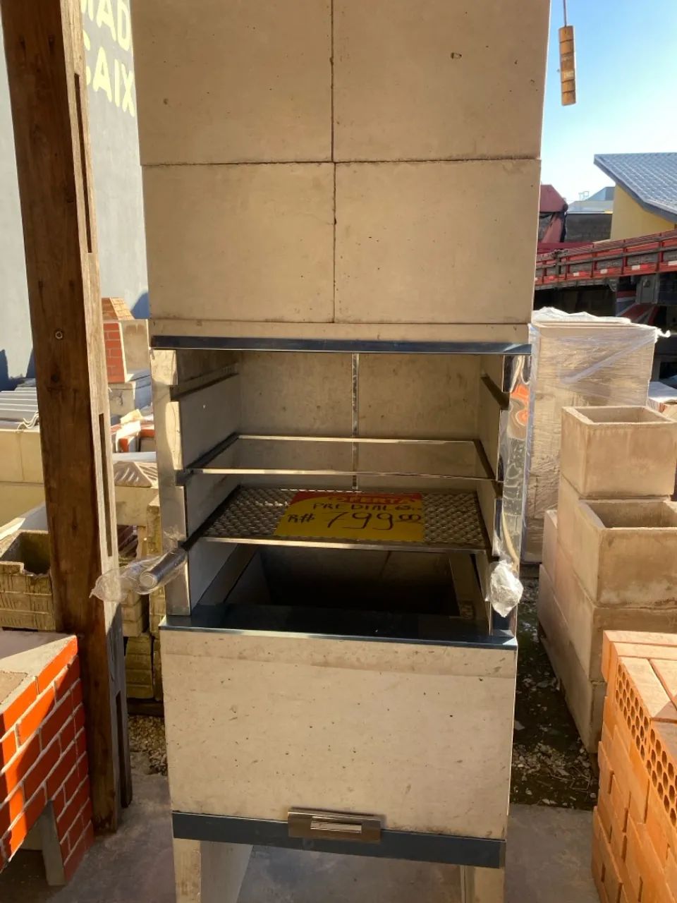 Churrasqueira predial pré moldada de concreto 65 cm  - Foto 3