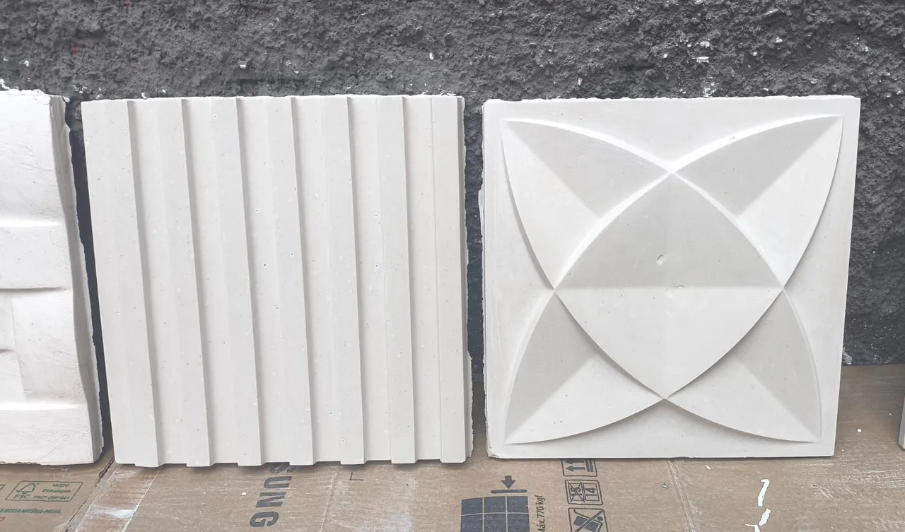 Painéis Decorativos 3D em Concreto - Design Moderno