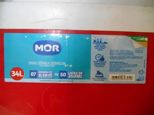 Caixa térmica vermelha 34L - Foto 5