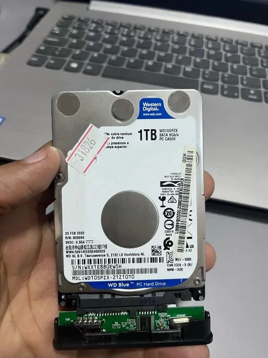 Hd 1tb - Interno Western Digital Wd10spzx vai com case - Foto 2