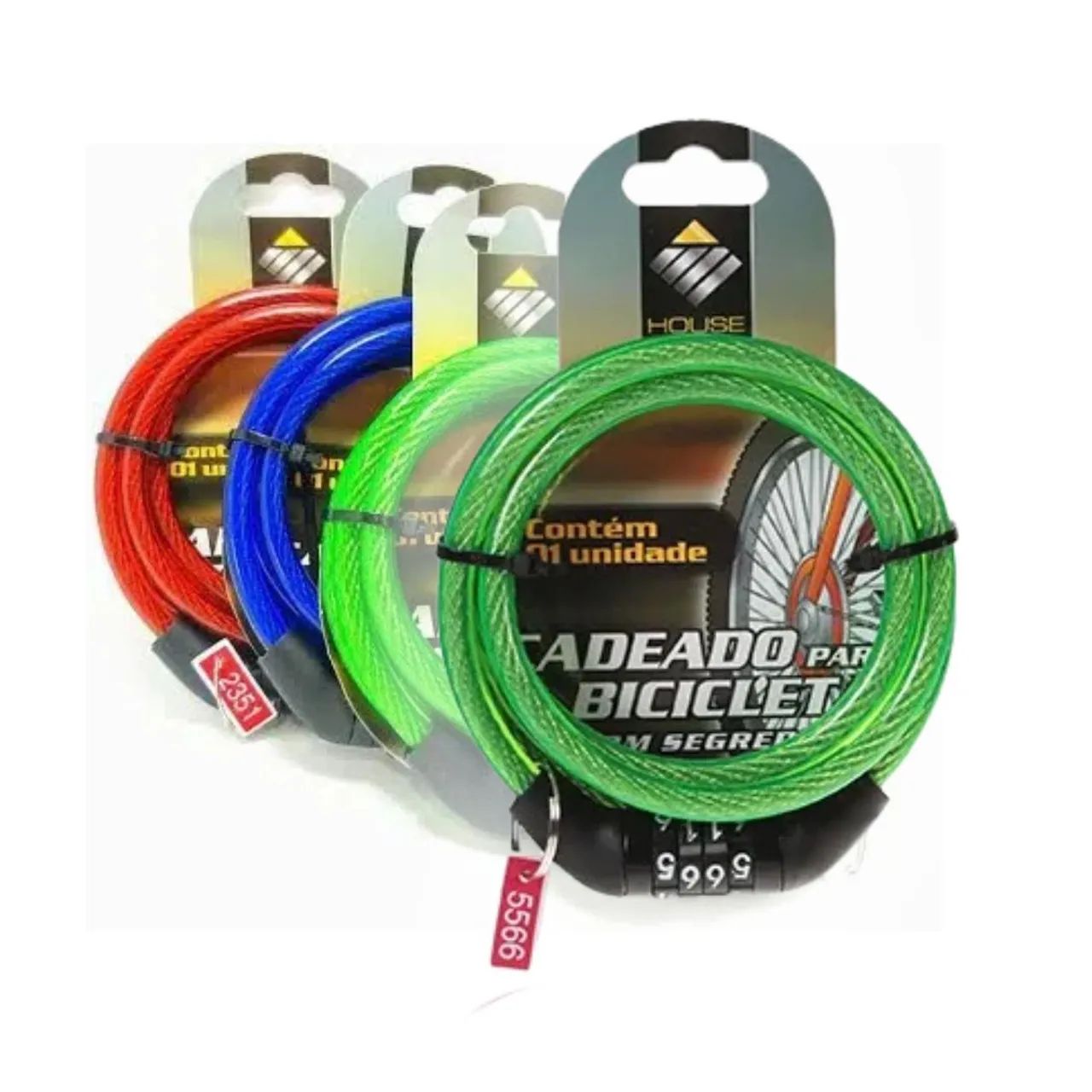 Cadeado para Bicicleta com Segredo - Cores Sortidas