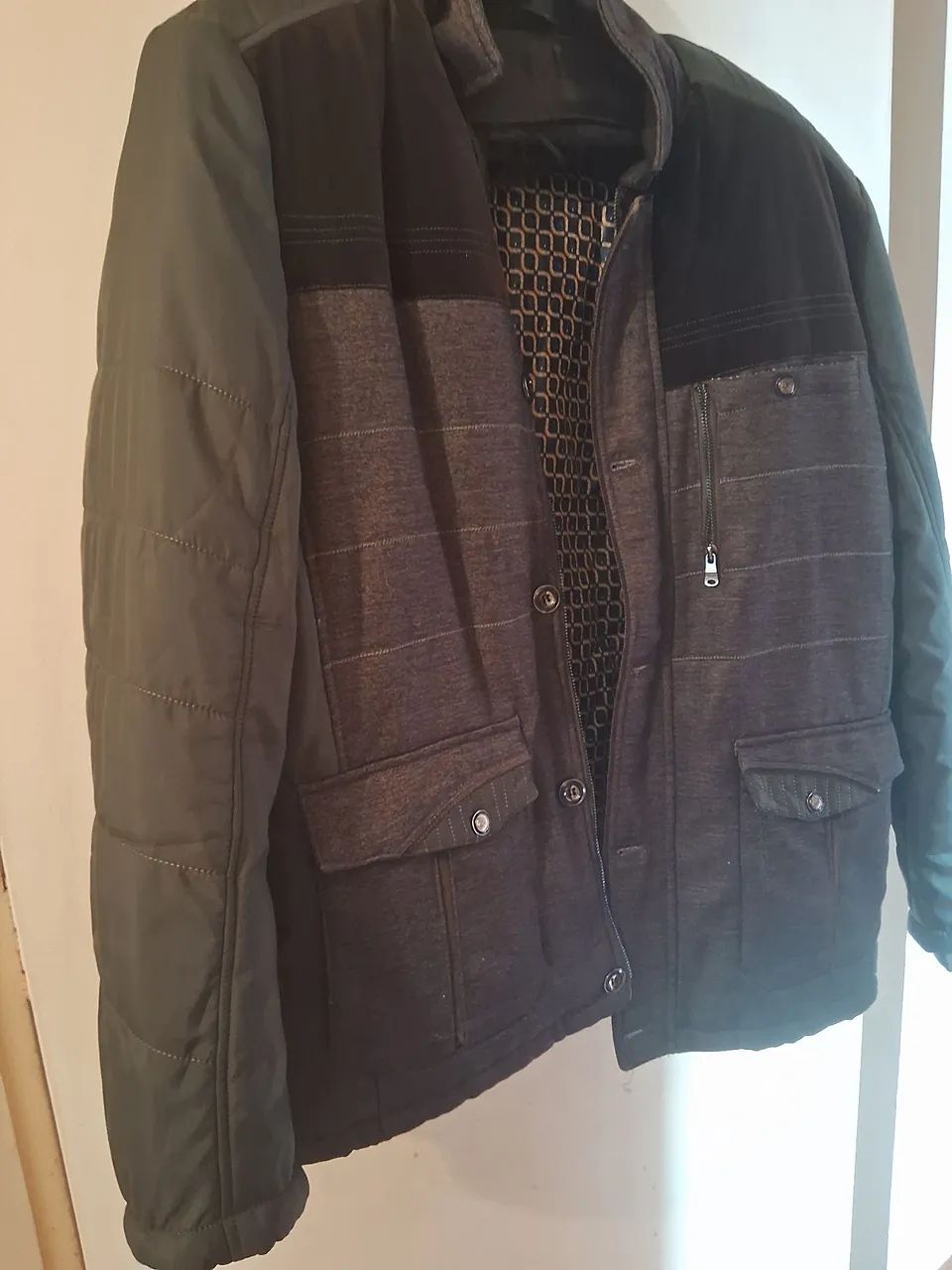 Casaco Estilo Parca Masculino Elegante com Gola de Pele - Foto 3