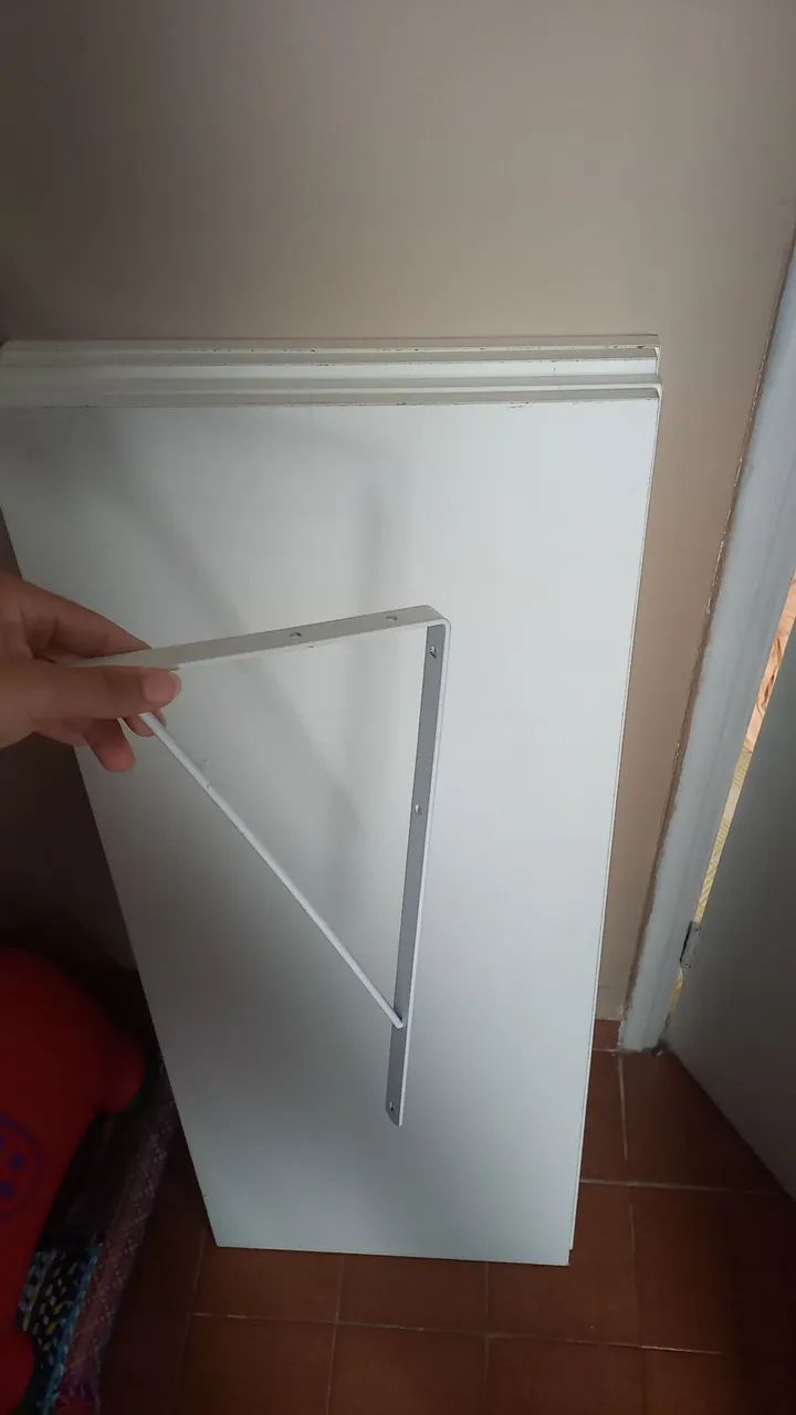 Suporte de Parede para Prateleira - Branco