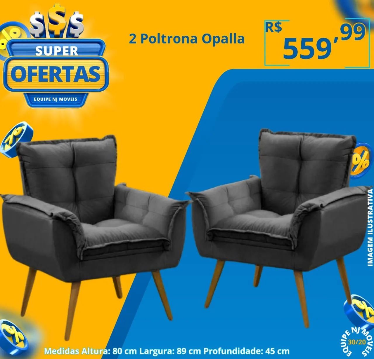 Conjunto Poltrona Opalla 