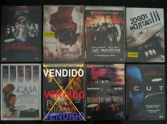 Filmes de terror em DVD - Diversos títulos