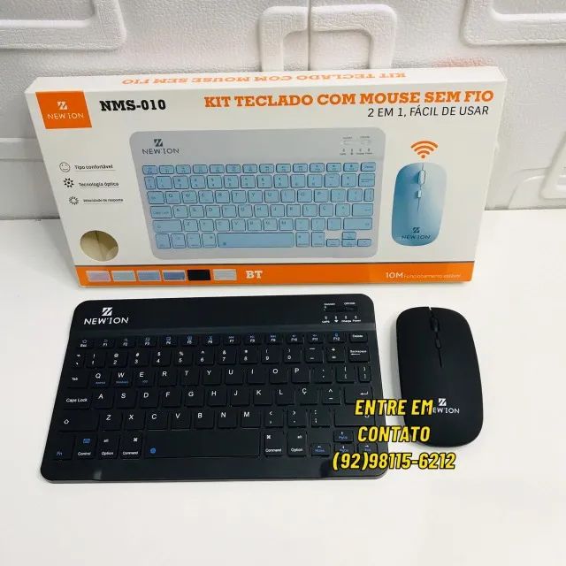 Teclado com Mouse sem Fio Bluetooth Recarregavel - Entrega das 9 até 22hrs - Foto 2