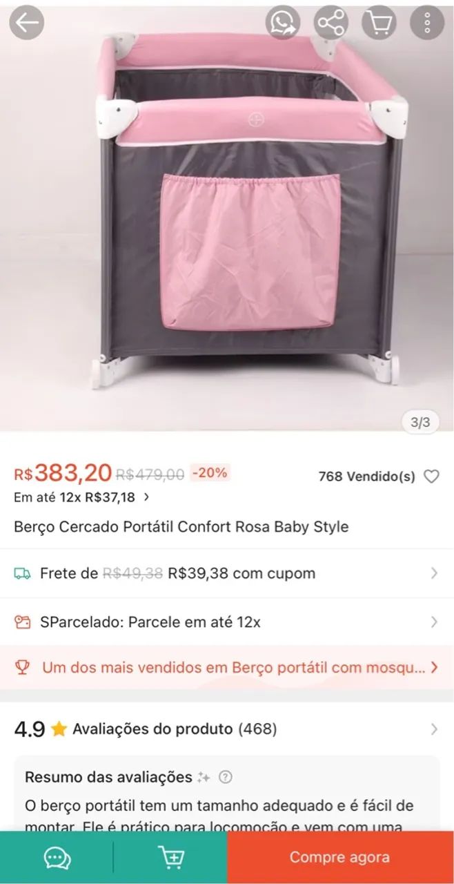 Berço portátil e cercado - Foto 6