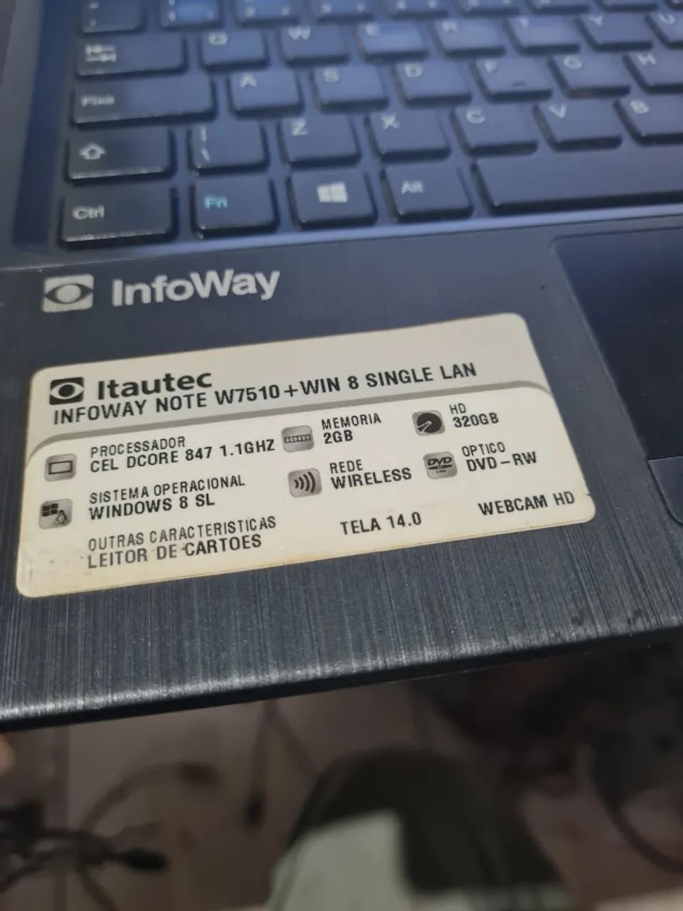 Itautec Notebook W7510 - used64308003063041124