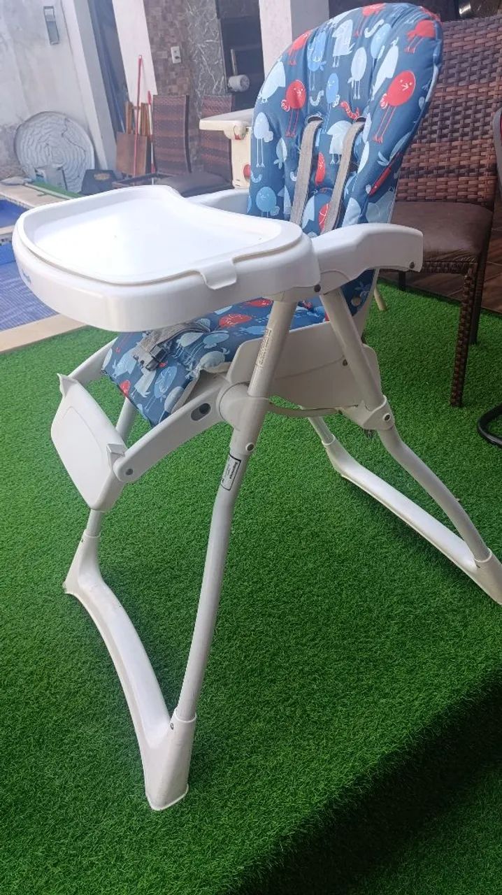 Carrinho de bebê e bebê conforto rosê gold, cadeira alimentação e play gym - Foto 5