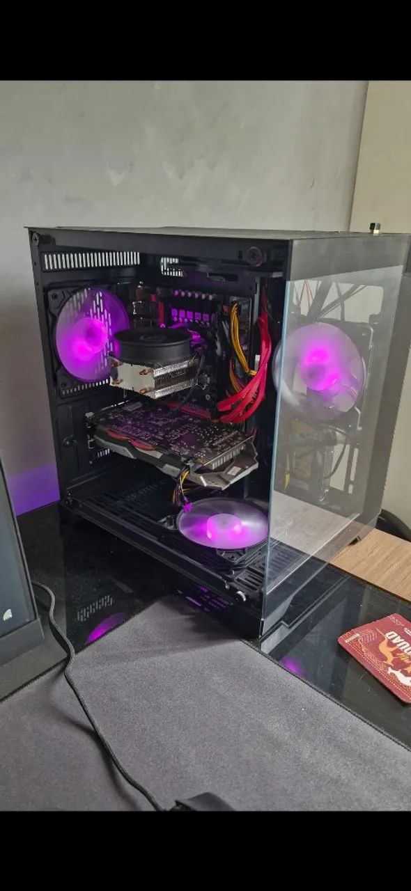 Gabinete aquário k mex / 4 fans rgb opcionais por 89,00