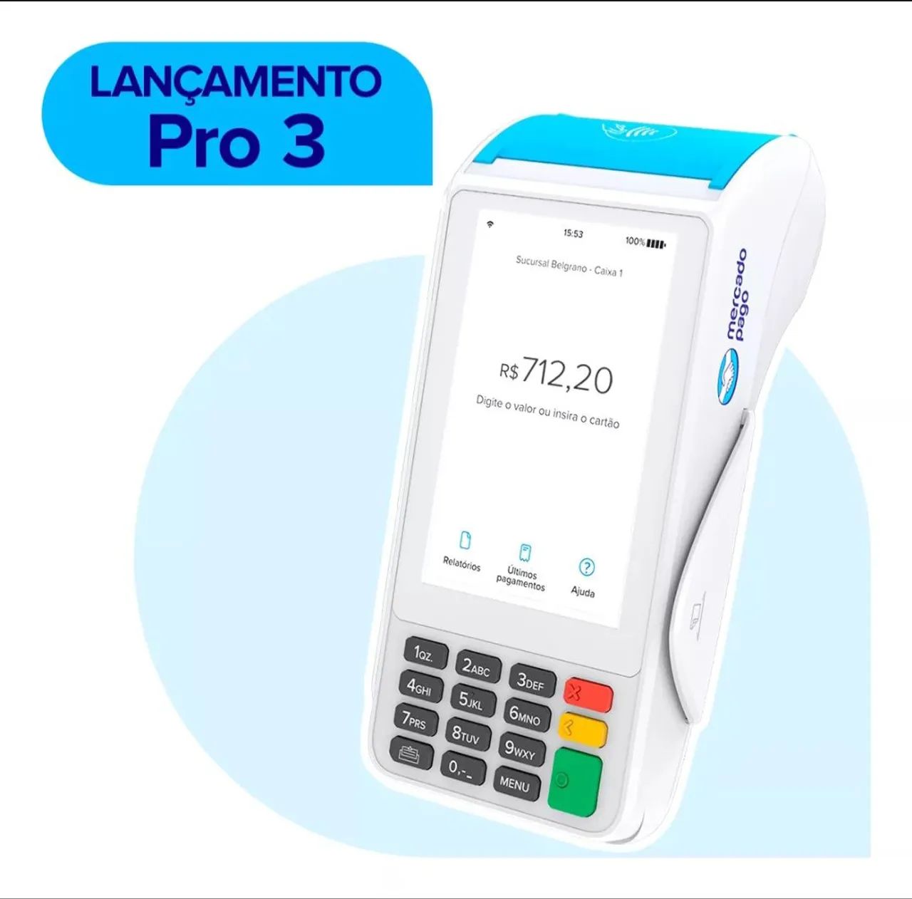 Máquina de Cartão Mercado Pago Pro 3 - Lançamento!