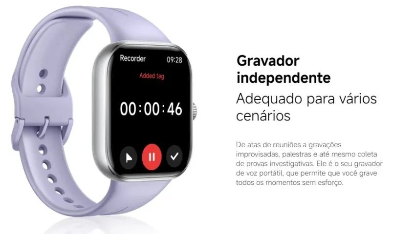 Redmi Watch 5 Xiaomi GPS integrado e saúde no pulso Tela AMOLED com visual refinado - Foto 4