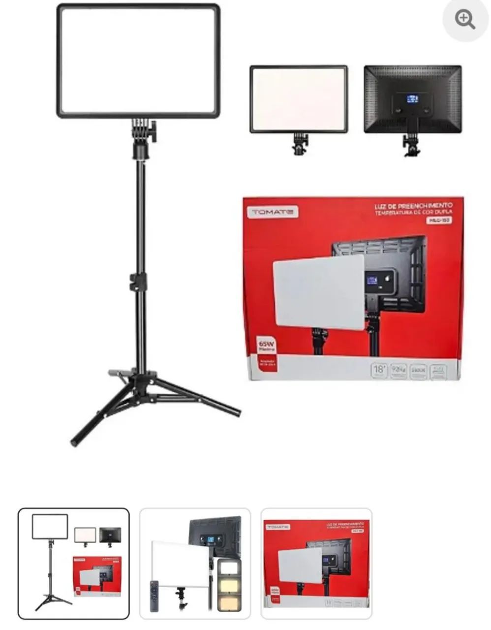 Luz de preenchimento temperatura de cor dupla  45w e 65w