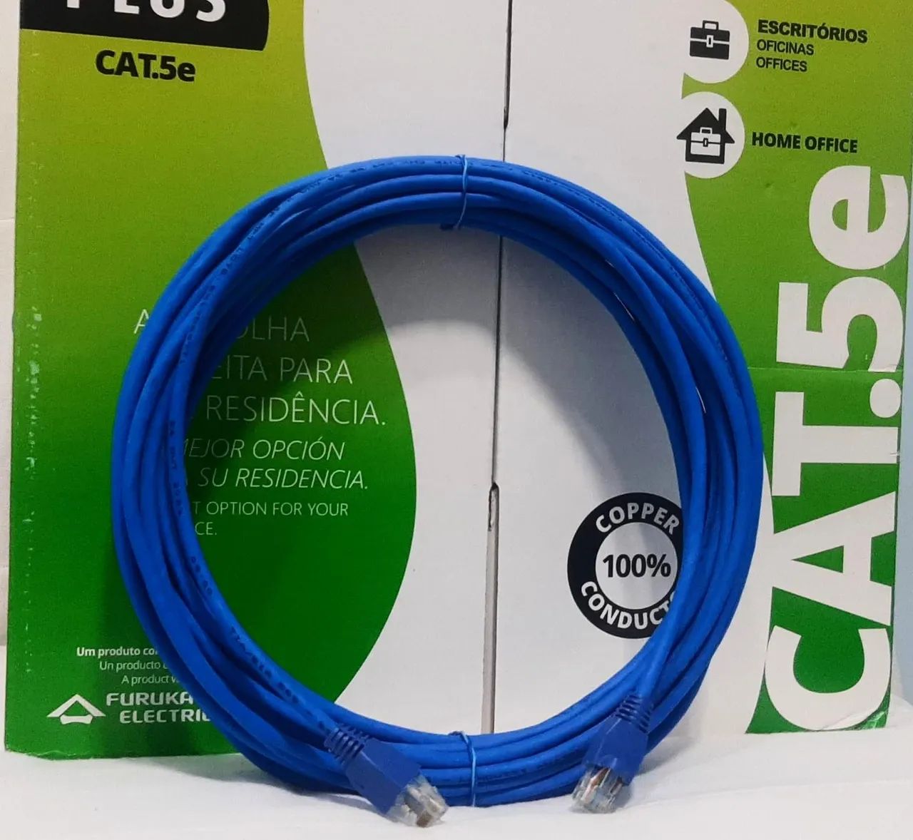 Cabo de rede CAT.5e 100% cobre ENTREGA GRÁTIS 3,5,10,15,20,25,30,40,50 metros  - Foto 4