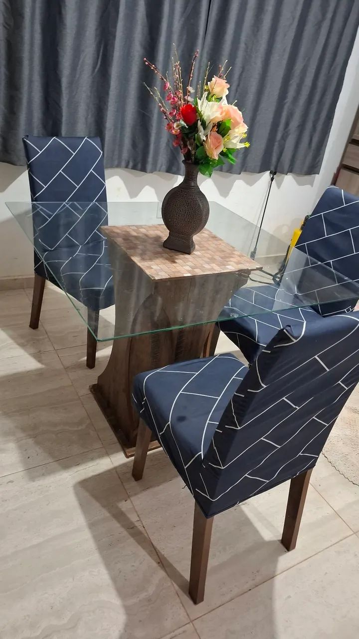 Mesa de Jantar em Vidro com Tampo de Mosaico - Foto 2
