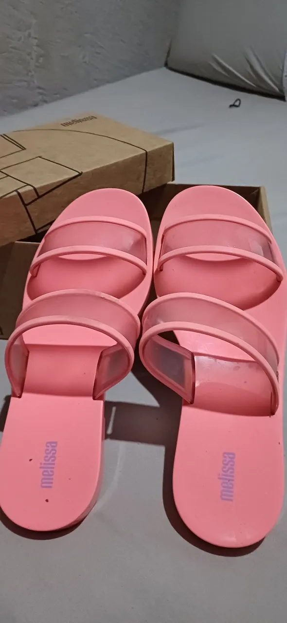 Sandália Melissa Rosa com Detalhes Transparentes
