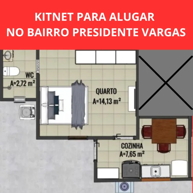 Alugo Kitnets no Bairro Presidente Vargas