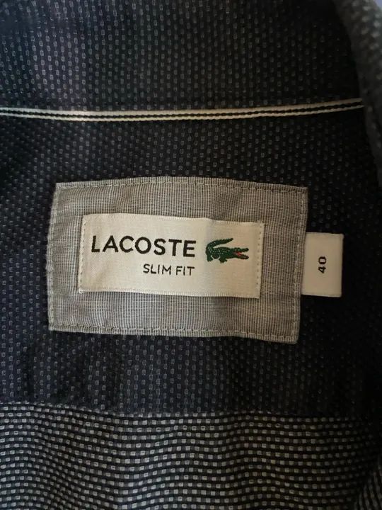 Camisa Lacoste Slim Fit Azul - Foto 2