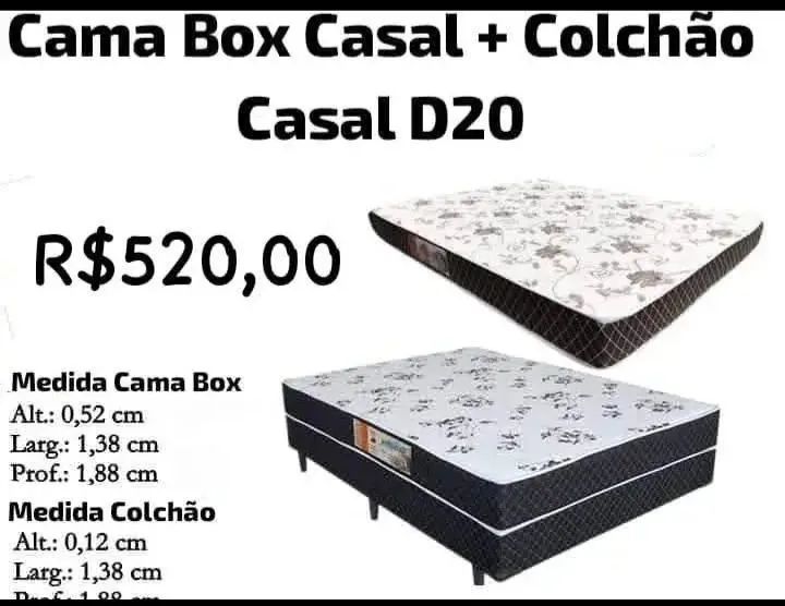 Cama Box Casal com Colchonete e Tudo: Vai Queimando!!!