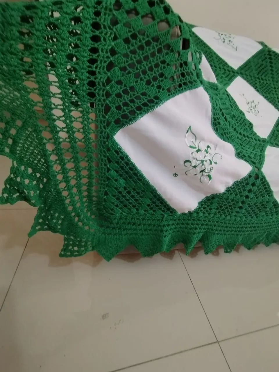 Colcha  de Crochê e Ponto de Criz