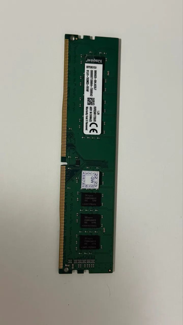 Kingston 8GB DDR4 RAM Memory64739357944961120