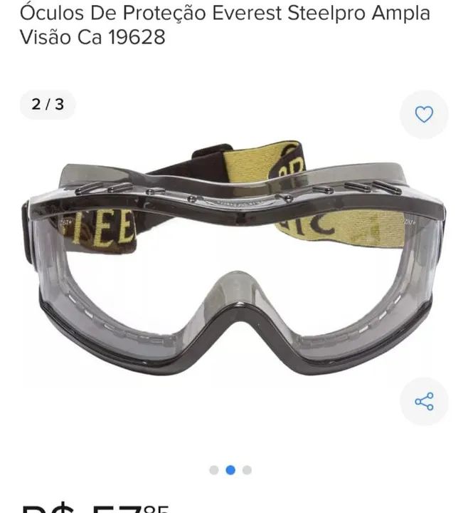 Óculos de Segurança com Proteção Lateral - Novo - Foto 2