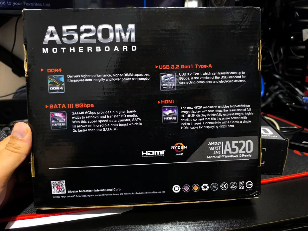 Placa mãe BIOSstar a520m AMD am4 nova - Foto 2