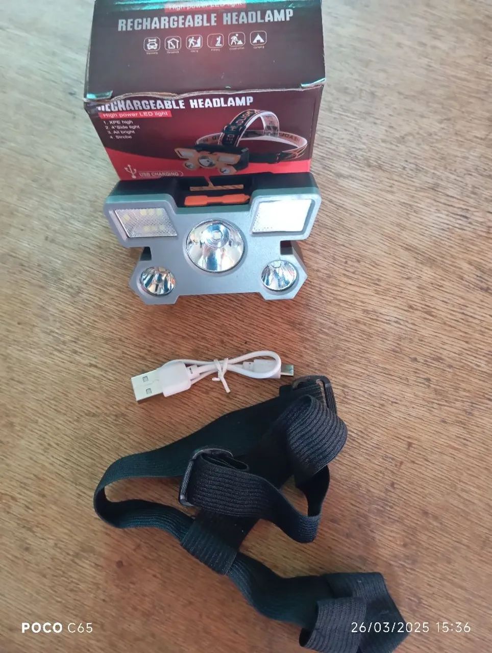 Headlamp LED 5 Modos Camping Caça Pesca - Foto 2