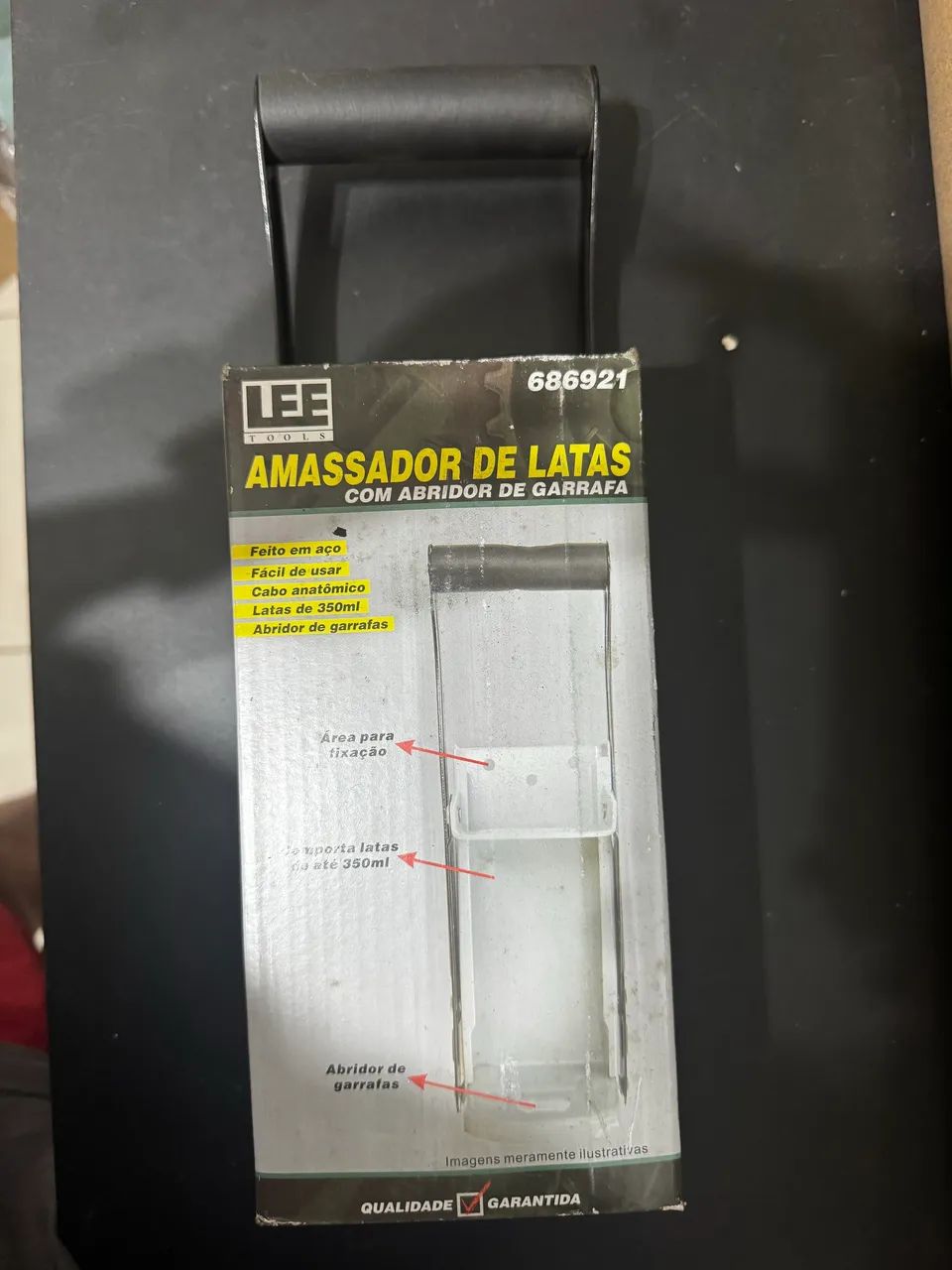 Amassador de latas com abridor de garrafa - LEE TOOLS