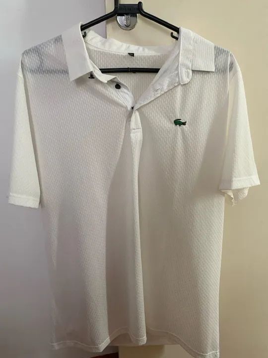 Camisa polo linho da Lacoste 