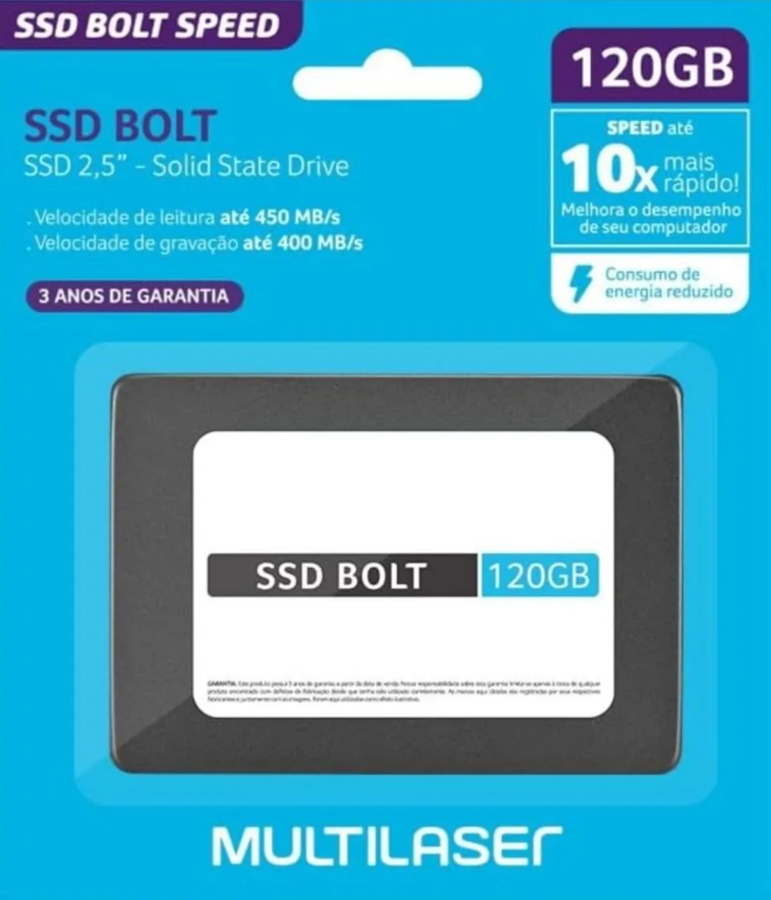 SSD Bolt 120GB Multilaser - Novo