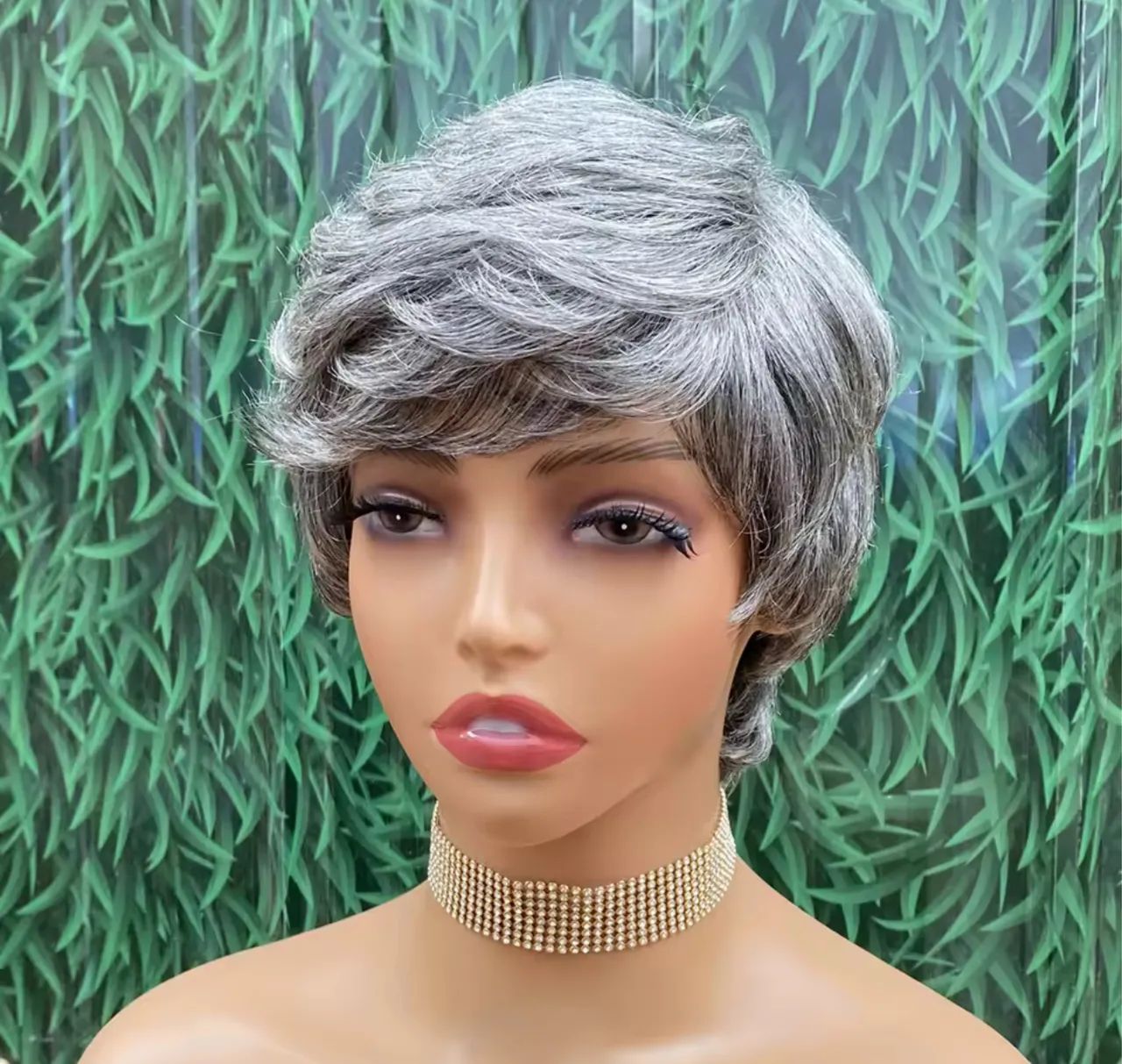 LACE WIG FIBRA PREMIUM -Grisalho  - Foto 2