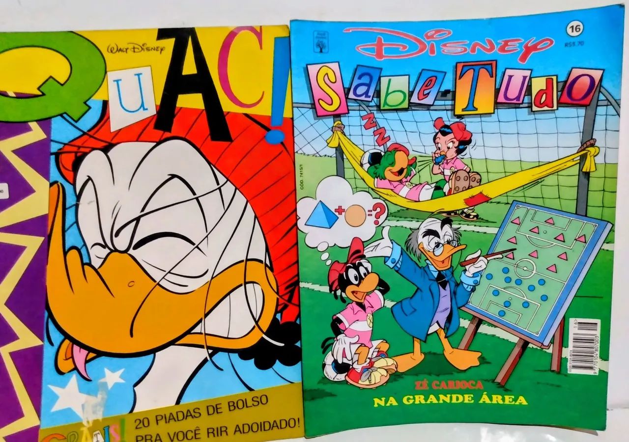 Revistas Da Disney Antigas - Disney Sabe Tudo Zé Carioca Na Área Quac !  - Foto 5
