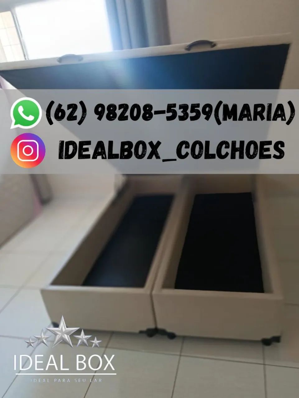 BOX BAÚ CASAL BIPARTIDO 138X188