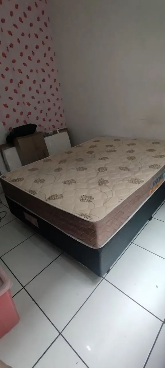 Cama Box de casal com colchão