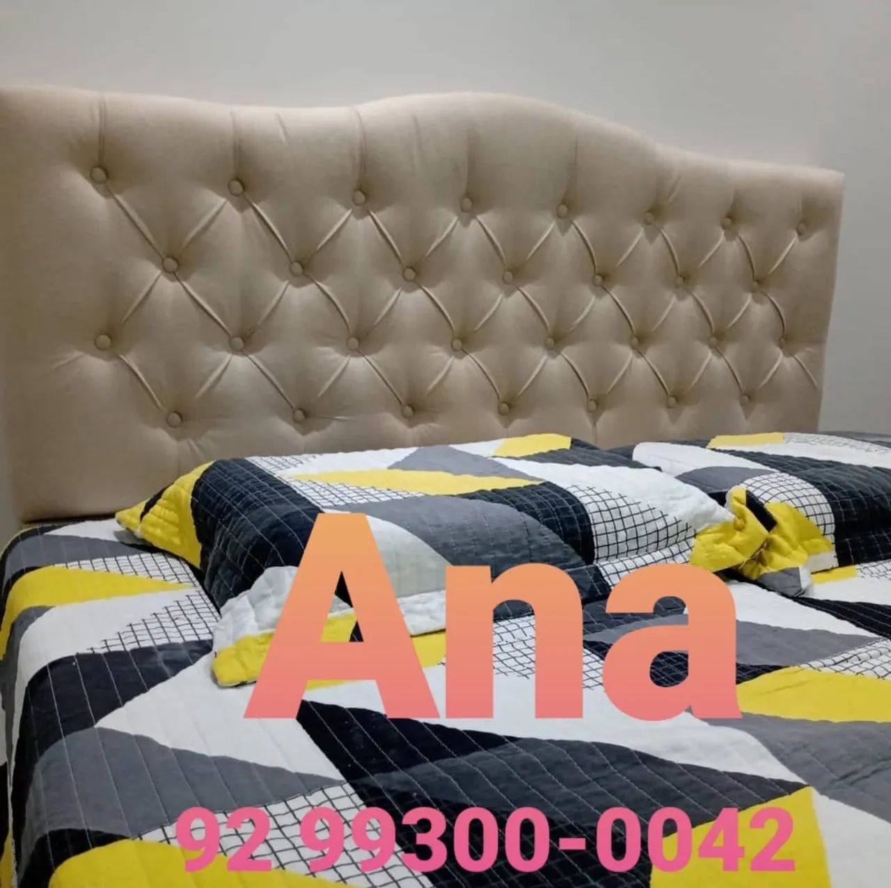 Cabeceira de Cama Estofada com Detalhes - Foto 2