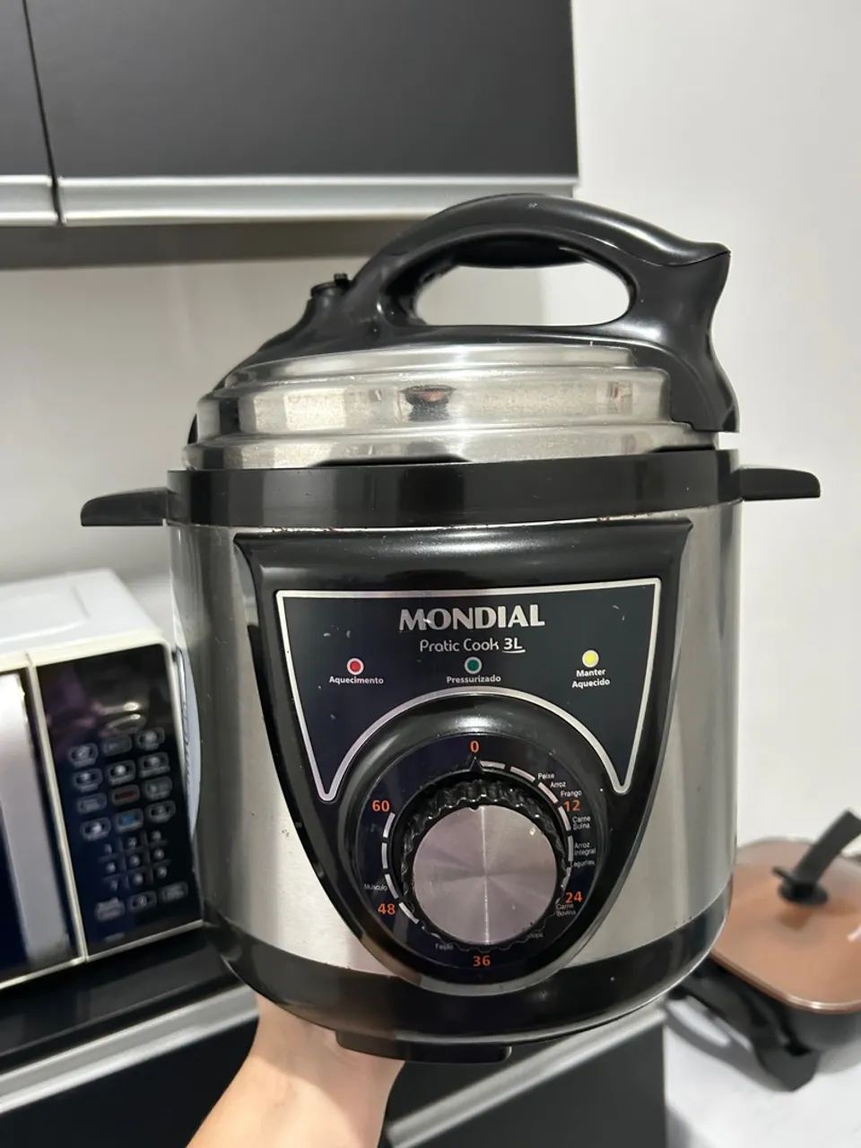 Panela de Pressão Elétrica Mondial Pratik Cook 3L