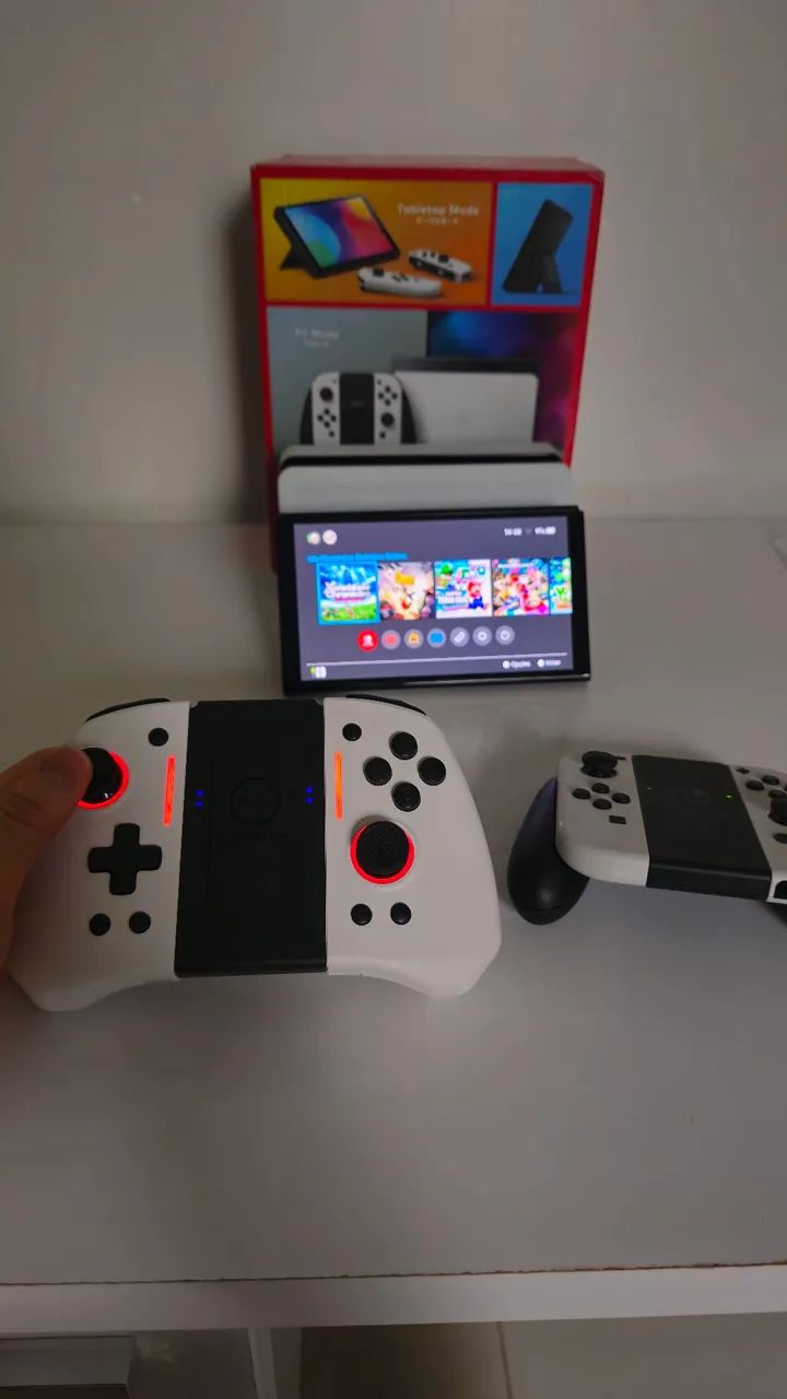 Nintendo Switch OLED Desbloqueado SD 128GB +  Joystick LinYuvo - Foto 2