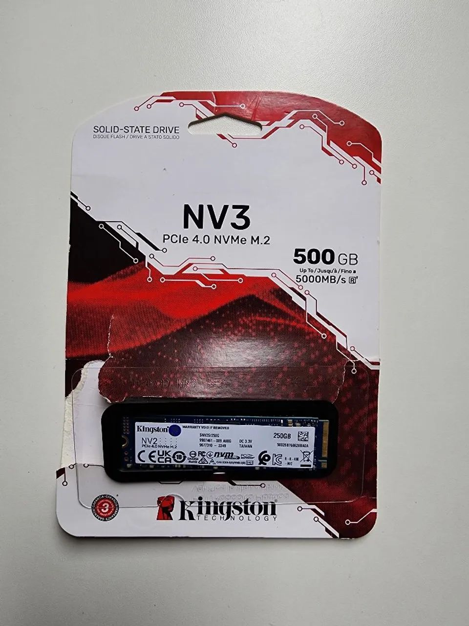Vender Rápido SSD M.2 Kingston 250gb NV2 - Nenhum Defeito