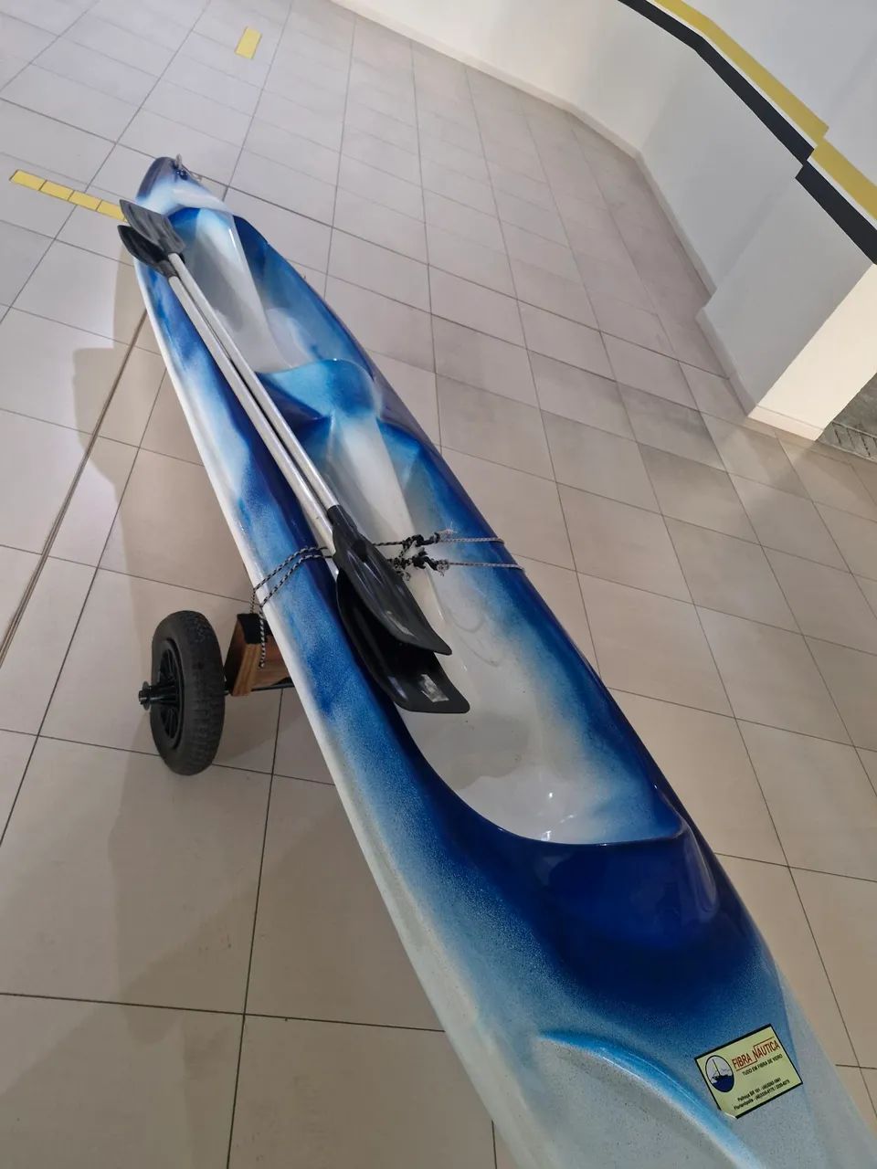 Caiaque Fibra Náutica - Azul e Branco - Foto 3