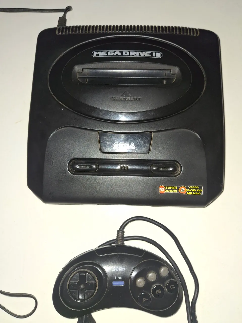 Sega Mega Drive III - Console Clássico show do milhão 1e2